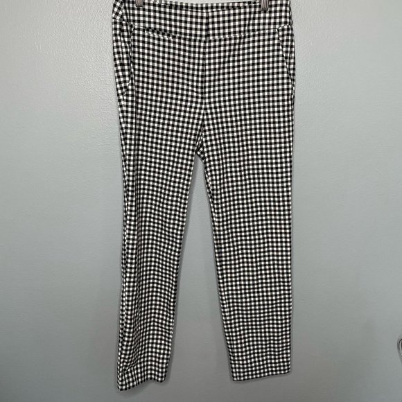 LOFT Pants - ANN TAYLOR LOFT Black/White Gingham Julie Pants sz 2